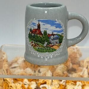 Vintage Miniature  Beer Stein Souvenir Of Kloster Kreuzberg in Bavaria,